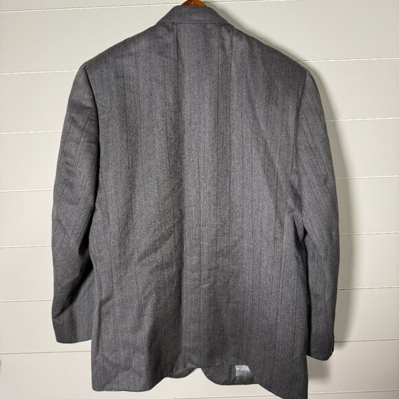 Bartolini 100% Wool Sportscoat, Blazer Gray Pinstripe Fully Lined Size 44S - Picture 7 of 10